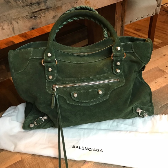 balenciaga suede bag